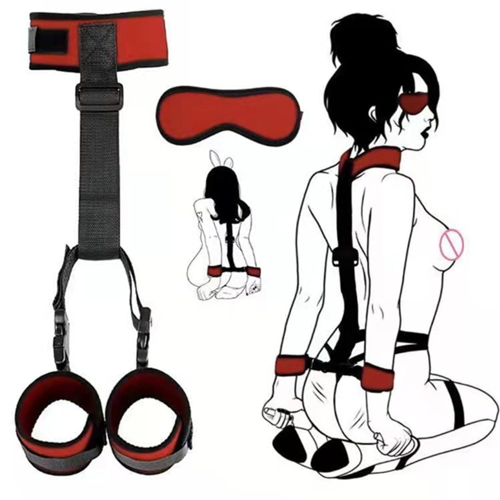 Soft Plush Collar and Handcuffs Set for Couples Sensual Play and Bondage Kit