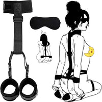 Soft Plush Collar and Handcuffs Set for Couples Sensual Play and Bondage Kit