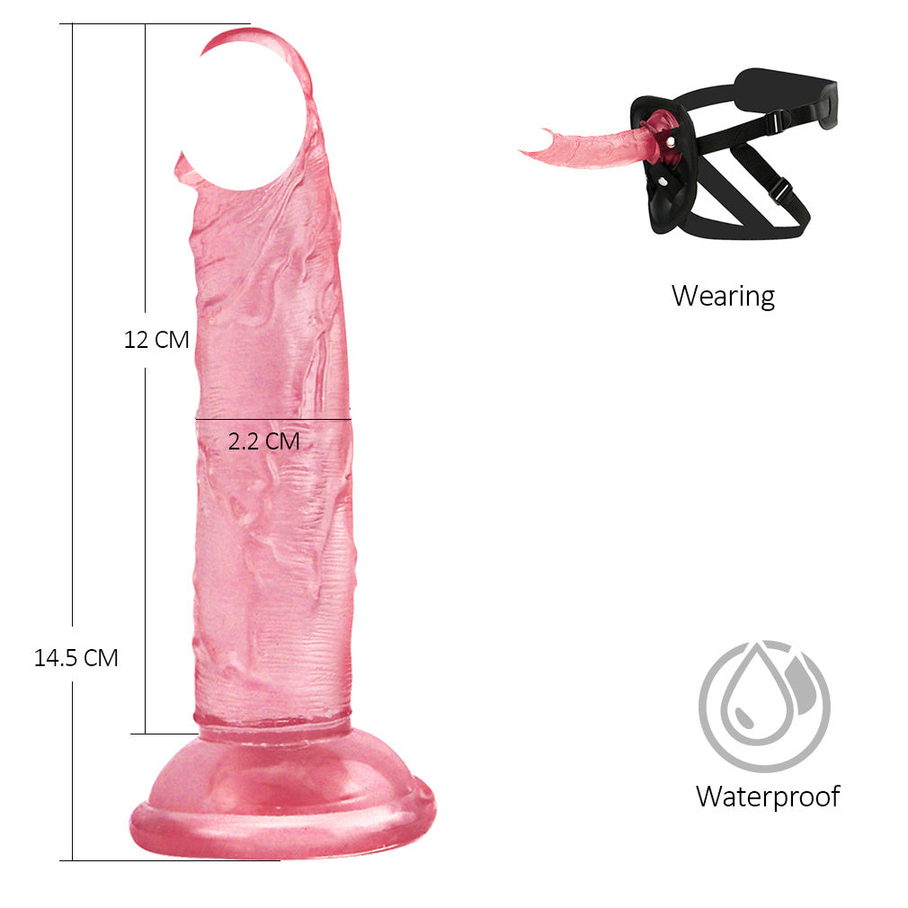 Real 19cm double head strapless feeling with adjustable elastic band and universal waistline material for portable adult toys  Waterproof and Easy to Clean;