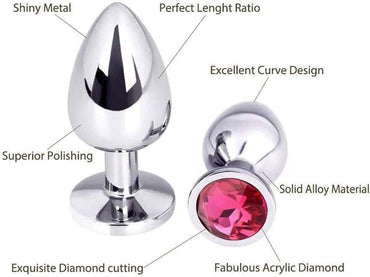 Butt Plugs 3PCS Anal Toys;  Expanding Plug Toys Stainless Steel Anales Trainer Sets Butt Adult Toy Plug Tool Anal Plugs Toy 3Pcs Jewelry Design Anal Butt Plugs;  Expanding Plug Toys Stainless Steel