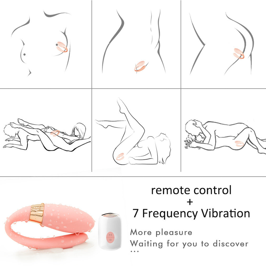 Wireless Remote Vibrators G Spot U Shape Stimulator Sex Toys for Couple Resonance Vibrator Adult Masturbator Remote U-Shape Wearable Powerful Low-Noise Vibrator Wand Body Sensitive G Spot