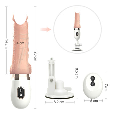 Penis Vibrator Rubber On Wall Medium Adult Toy for Women Pleasure Licking Wearable Smooth Flexible Silicone Wireless Remote Control Vibrating USB Rechargeable