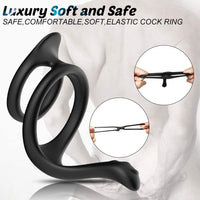 Tornado double ring locking fine ring for Longer Harder Stronger Erection;  Improve Sexual Performance;  Sex Toys for Men Massager Adult Sex Toys for Men Penis Ring for Men Couples Pleasure;