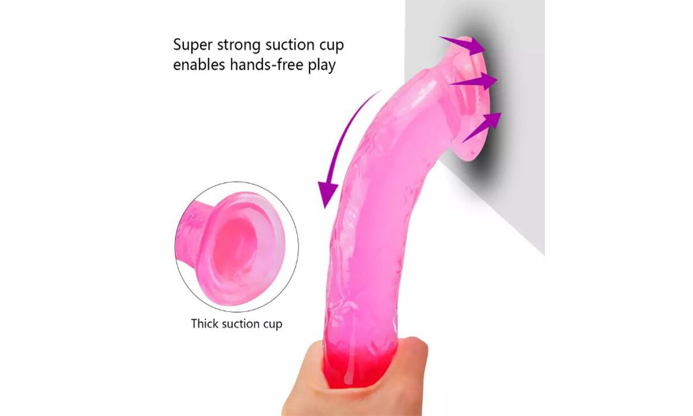 Suction Cup Dildo Clitoral 8'5 Inches Dildo Flaxible Realistic Dildo