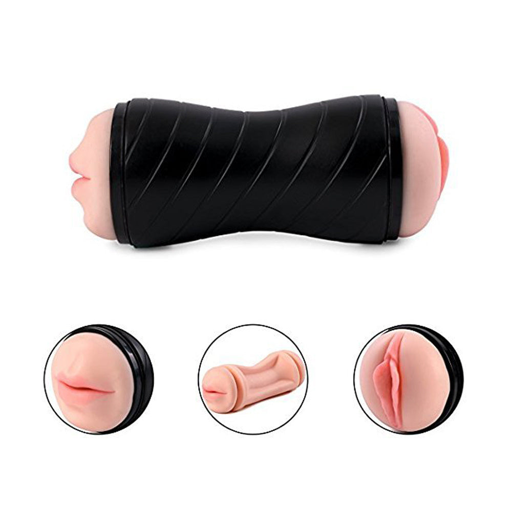 3 in 1 Male Masturbators Adult Sex Toys with Realistic Textured Mouth Vagina and Tight Anus, Men's Pocket Pussy Blowjob Stroker Anal Play Sex Toys for Men Masturbation