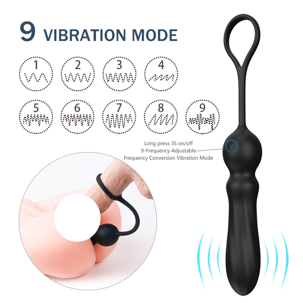 Portable Butt Anal Plug Multi Vibration Patterns Cock Ring Penis Ring Male Sex Adult Toys for Men Women Couples Solo Play Anal Vibrator Prostate Stimulator Prostate Massager