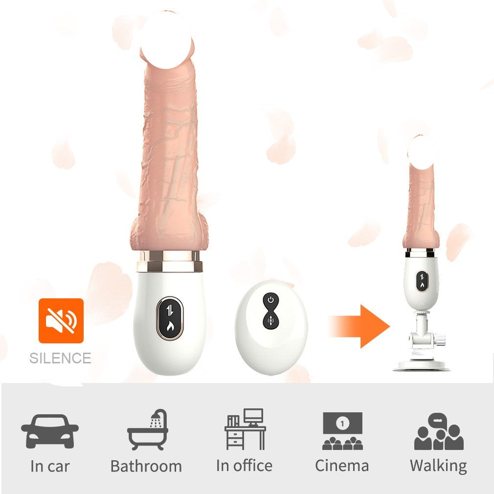 Penis Vibrator Rubber On Wall Medium Adult Toy for Women Pleasure Licking Wearable Smooth Flexible Silicone Wireless Remote Control Vibrating USB Rechargeable