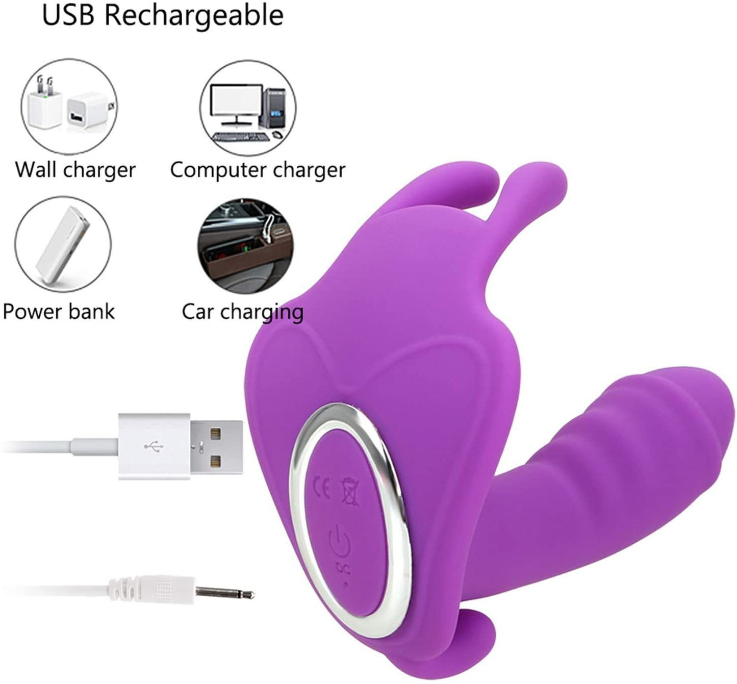 nvisible G Quiet Control Stimulator Remote Control Stimulation USB Rechargeable Rabbit Toy Powerful Underwear Silent Massaging Stimualator 9 Modes Smooth Soft Silicone Adult Toy