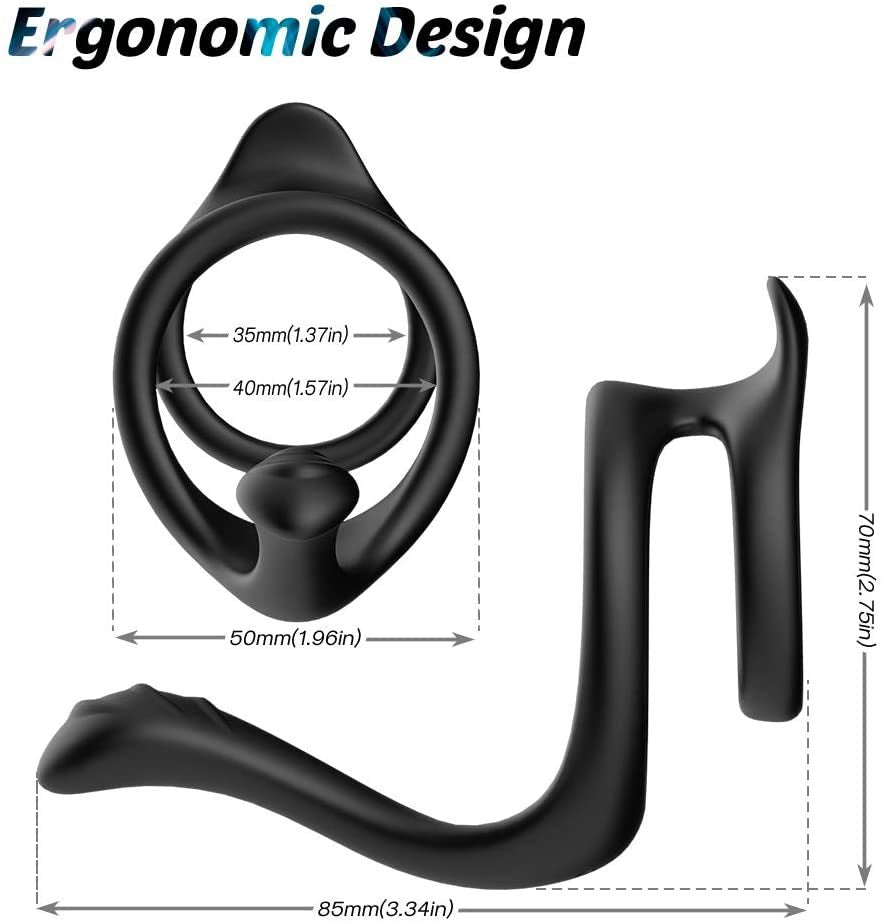 Tornado double ring locking fine ring for Longer Harder Stronger Erection;  Improve Sexual Performance;  Sex Toys for Men Massager Adult Sex Toys for Men Penis Ring for Men Couples Pleasure;