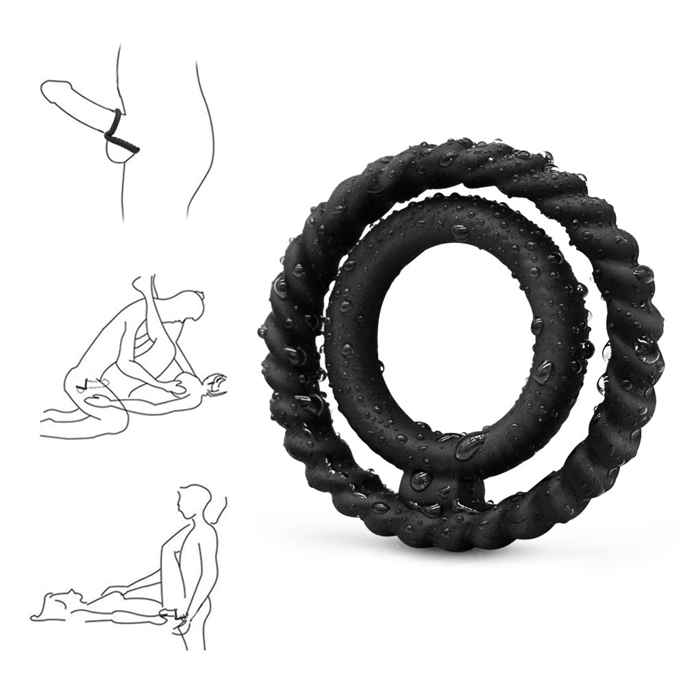 Penis Ring with Teasing Tail Stretchy Ring for Penis Stimulation;  Penis Trainer Sex Ring for Men Harder Longer Stronger Sexual Pleasure Enhance;  Adult Sex Toy for Men